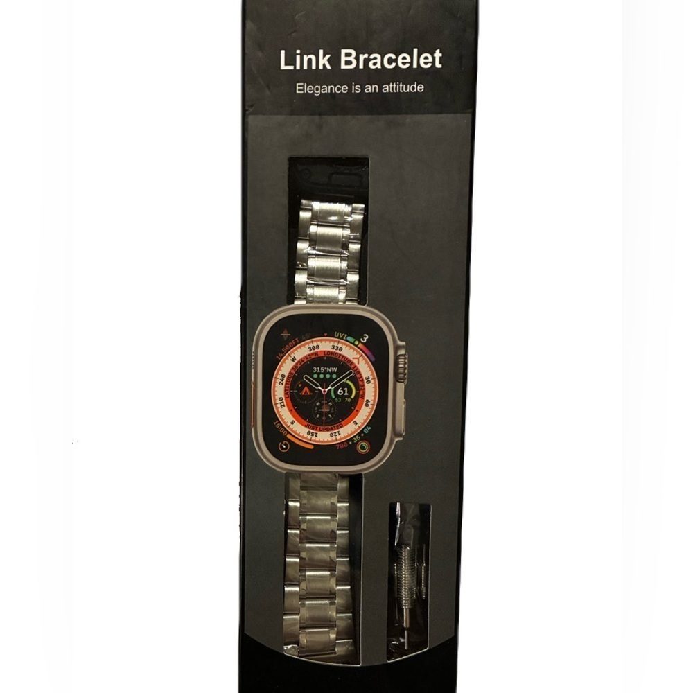 Link Bracelet Stainless Steel Watch Band for Smartwatches